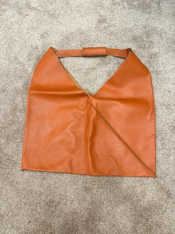Orange Leather Tote