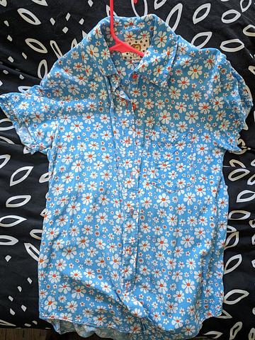 lazy daisy button up