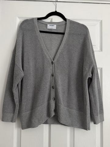 Open knit cotton sweater
