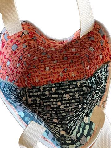 Halloween print quilted tote made by me