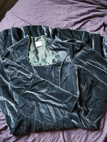 Laura ashley green velvet dress