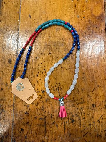 Long beaded necklace