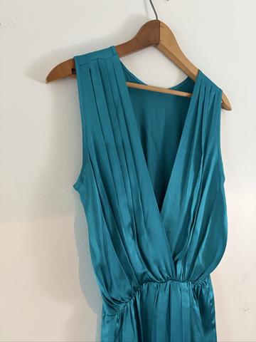 Turquoise Silk Dress