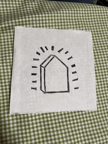 House block print 6x 6 🏠