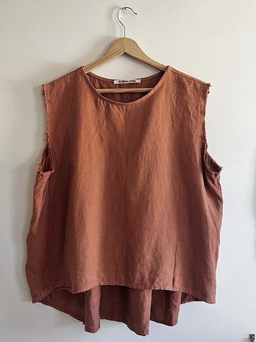 Sleeveless Linen Top
