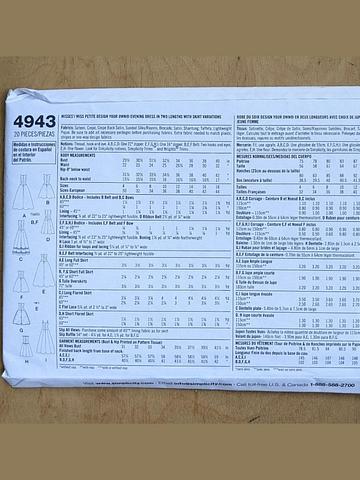 Dropwaist dress Simplicity Pattern 4943 Uncut & New