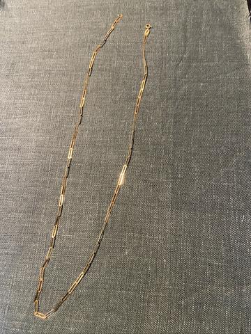 18k paper clip chain