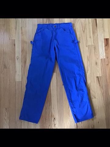 Vintage 70s Washington Dee Cee Cotton Painter Pants - Yves Klein Chore Blue
