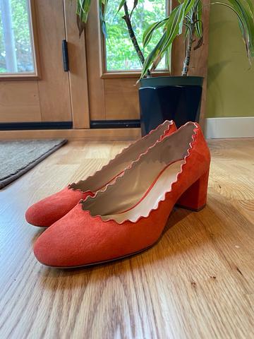 Scalloped Block Heels