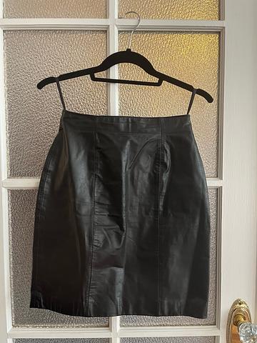 Leather mini skirt