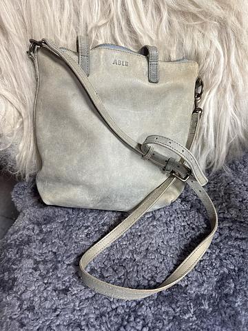 Blue leather bag