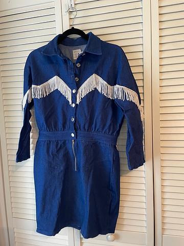 Denim Fringe Dress