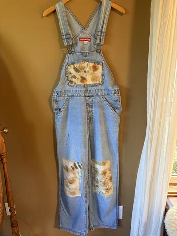 Plant-Dyed Patched Overalls