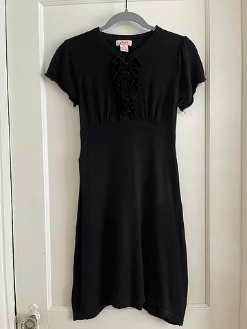 Y2K Does 40s Black Knit Rayon Dress