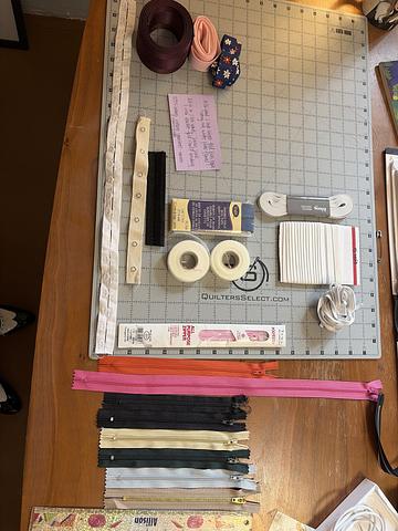 HUGE bundle of sewing notions - zips, bias tape, elastic + more