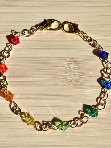 Rainbow crystals mask chain