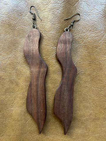 Cherry wood earrings