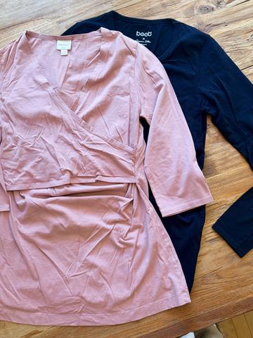 Two long-sleeve nursing tops