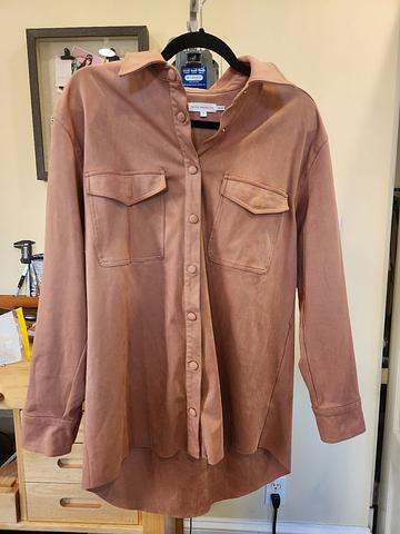 Salmon button down jacket