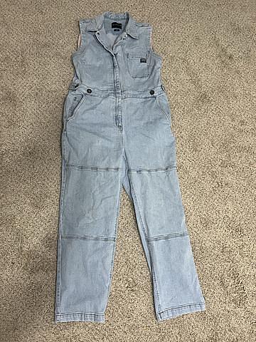 Sleeveless Denim Jumpsuit
