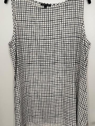 Tunic tank top - windowpane print