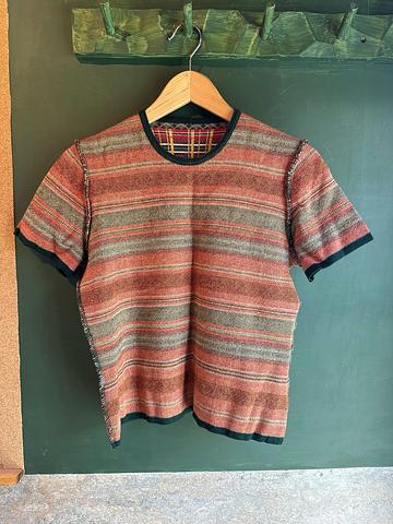 Plaid Short Sleeve Sweater