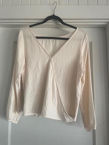 Gathered Sleeve Wrap Top