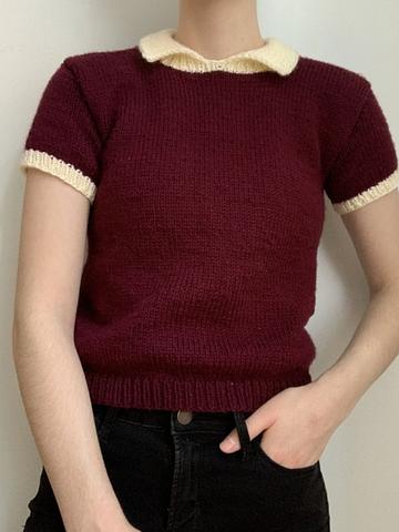 Handknit polo shirt