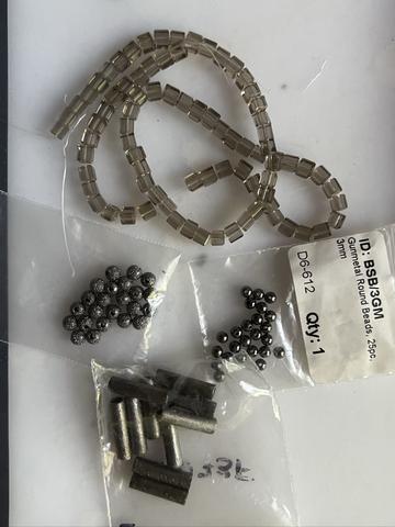 Smoky & gunmetal bead variety lot