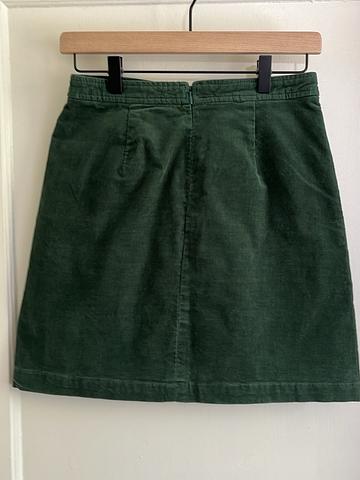 Corduroy Button Skirt