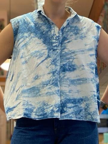 tie dye collared shirt