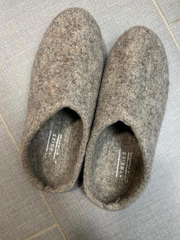 Felted wool slippers