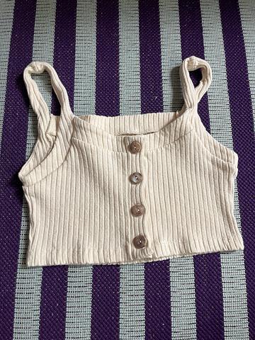Button Ribbed Tank