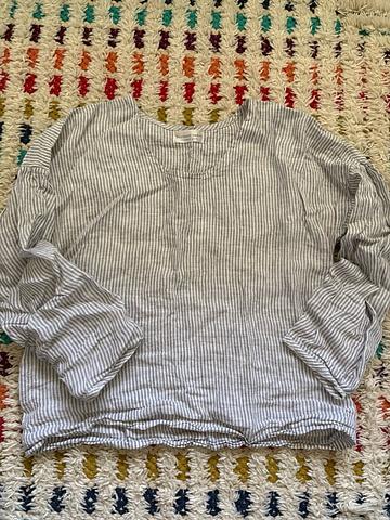Linen striped top
