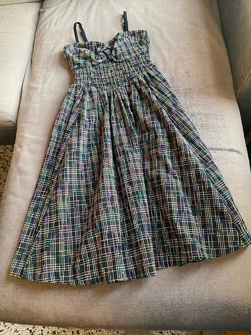 Unique Smocked-Bodice Swing Dress