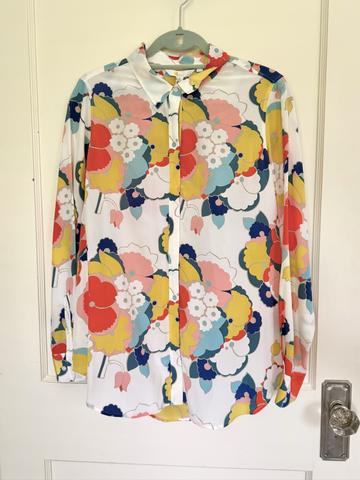 washable silk button up