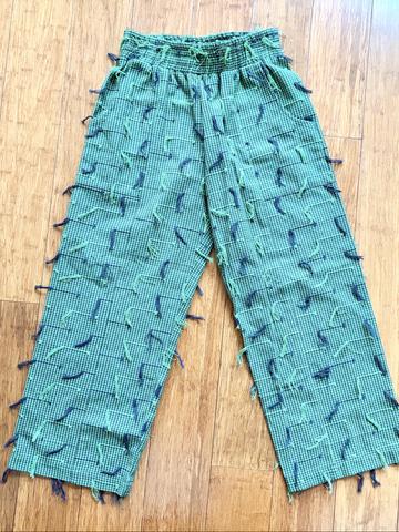 Patch elastic waist pant