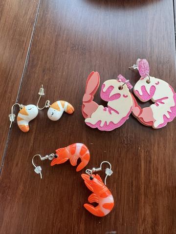 Shrimp earrings bundle