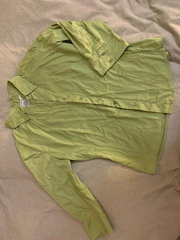 Green button down