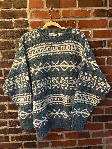 Patterned wool sweater