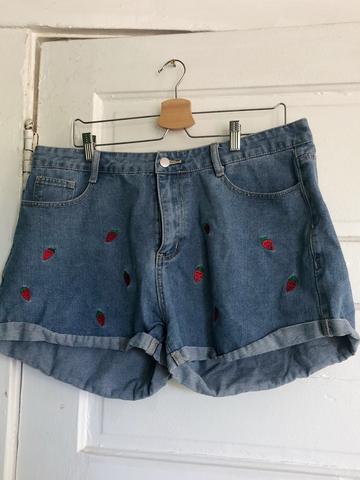Strawberry Jean Shorts