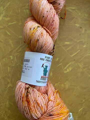 Peach Fuzz sock yarn YONY