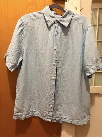 100% linen button down