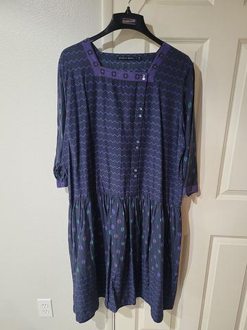 Gudrun Sjoden cotton silk dress L
