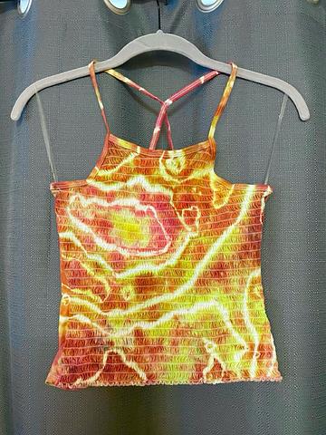 Autumnal geode crop tank