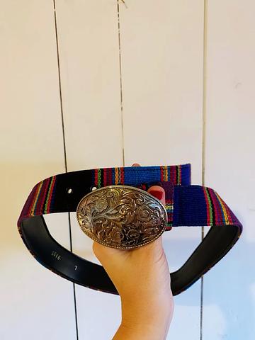 Colorful Silver Buckle Belt
