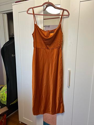 Orange Cowl Dress