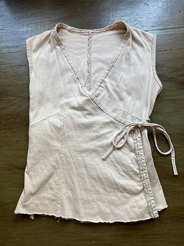 Double layer wrap top