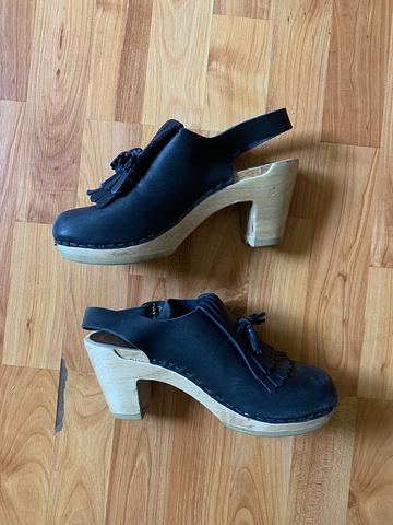Keats Tassel high heel clogs