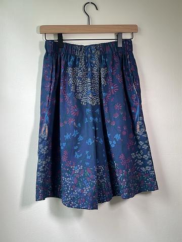 Hand Silk Screen Printed Cotton Blend 90s Shorts / Skorts